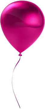 a pink balloon on a white background