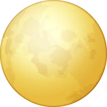 a yellow moon on a white background