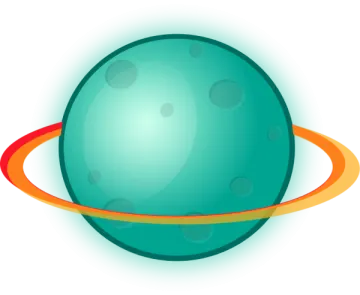 an image of the planet with a ring around it