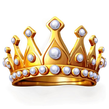 a golden crown with pearls on it