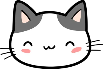 a black and white cat with pink eyes