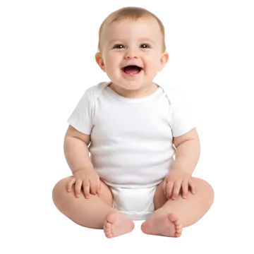 a baby sitting on the floor with his mouth open