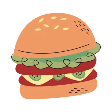a hamburger with cheese on it