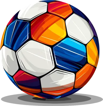 a soccer ball on a white background
