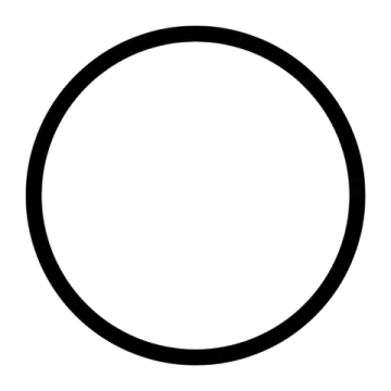 a black circle on a white background