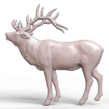 a 3d model of a deer
