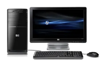 a desktop computer with a keyboard and mouse