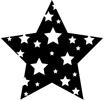 a black and white star