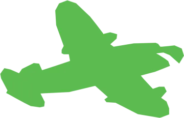 a green airplane flying in the sky