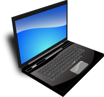 a black laptop computer
