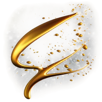 a gold liquid splash on a white background