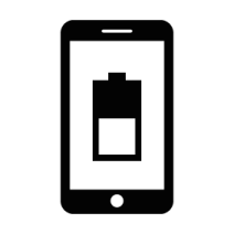 a black and white image of an iphone
