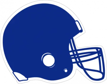 a blue football helmet on a white background