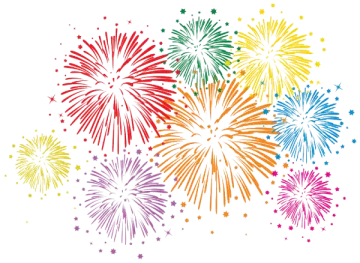 colorful fireworks clipart png