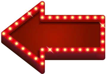 a red arrow with light bulbs