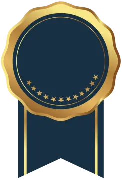 a gold medal with stars on it
