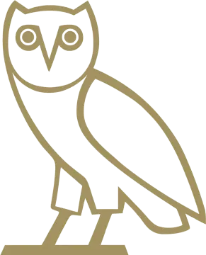 an owl sitting on top of a wooden block