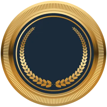 a gold medal with laurels on it