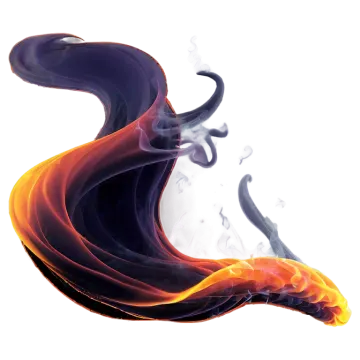 a close up of a fire on a white background