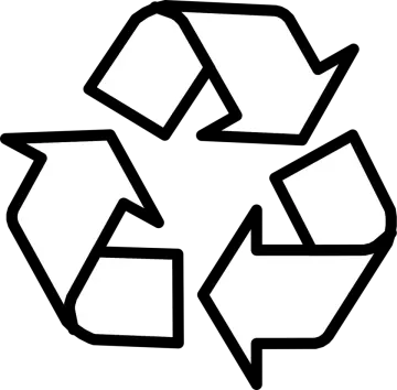 a black and white recycling symbol