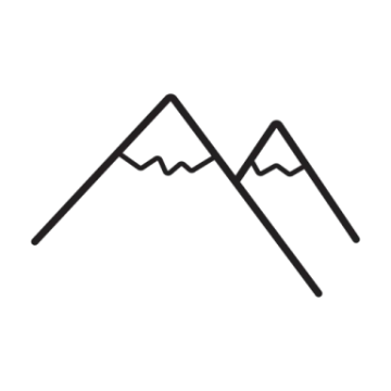 a black and white image of mountains