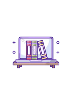 a laptop with books on top of it