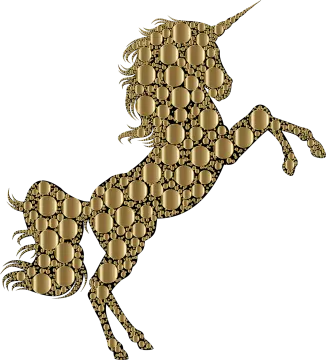 an image of a golden unicorn