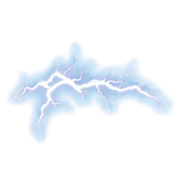 a lightning bolt on a white background