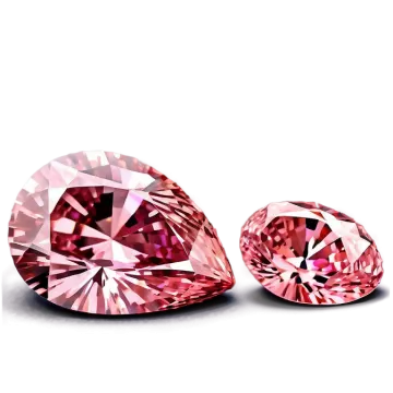 two pink diamonds on a white background