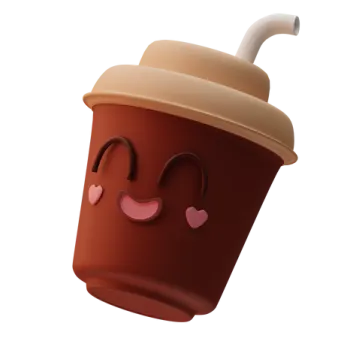 a coffee cup with a smiley face on it