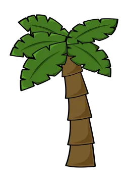 a cartoon palm tree