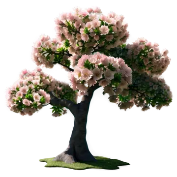 a tree with pink flowers on it