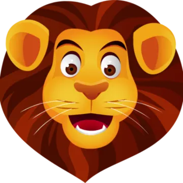 a lion's head with an open mouth