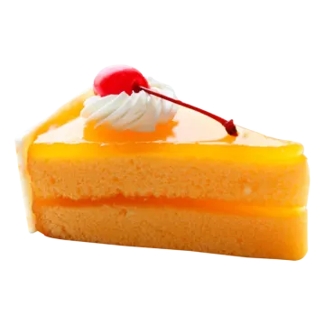 a piece of cake with a cherry on top
