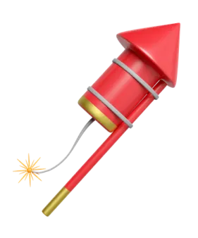 a red fire exor with a yellow flame