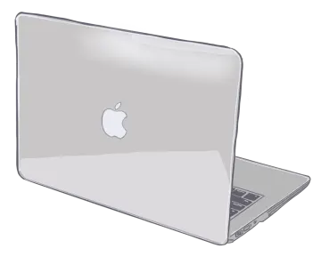 a laptop with an apple logo on it