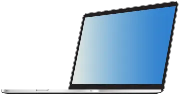 a laptop computer with a blue screen