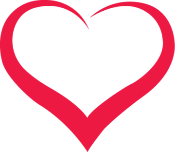 a red heart on a white background