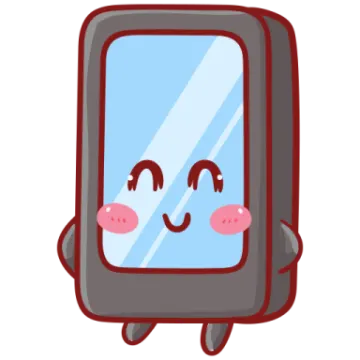 a mirror with a smiling face on it