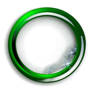 a green circle with a white background