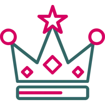 a crown with a star on top