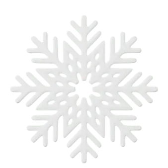 a white snowflake with a large snow fl