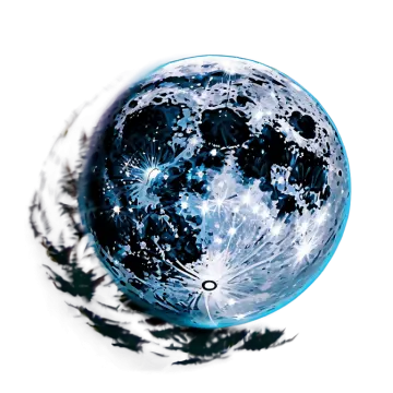 a blue and white sphere with stars on it