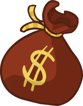 a bag with a dollar sign on it