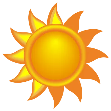 a yellow sun clipart