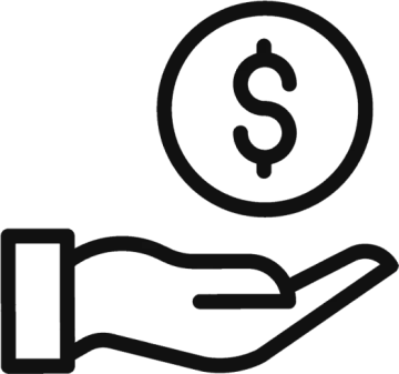 a hand holding a dollar coin