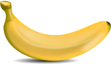 a yellow banana on a white background
