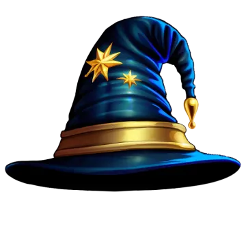 a wizard hat with a star on it