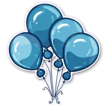 a bunch of blue balloons