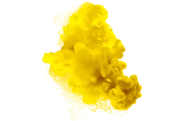 a yellow substance on a white background
